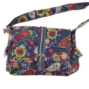 Blue & Pink Floral Messenger Baby Bag | New With Tags